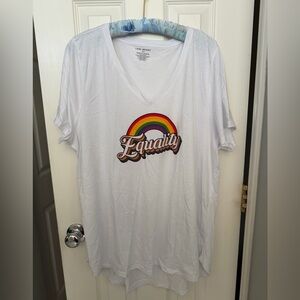Lane Bryant White Equality Tee - Short Sleeve